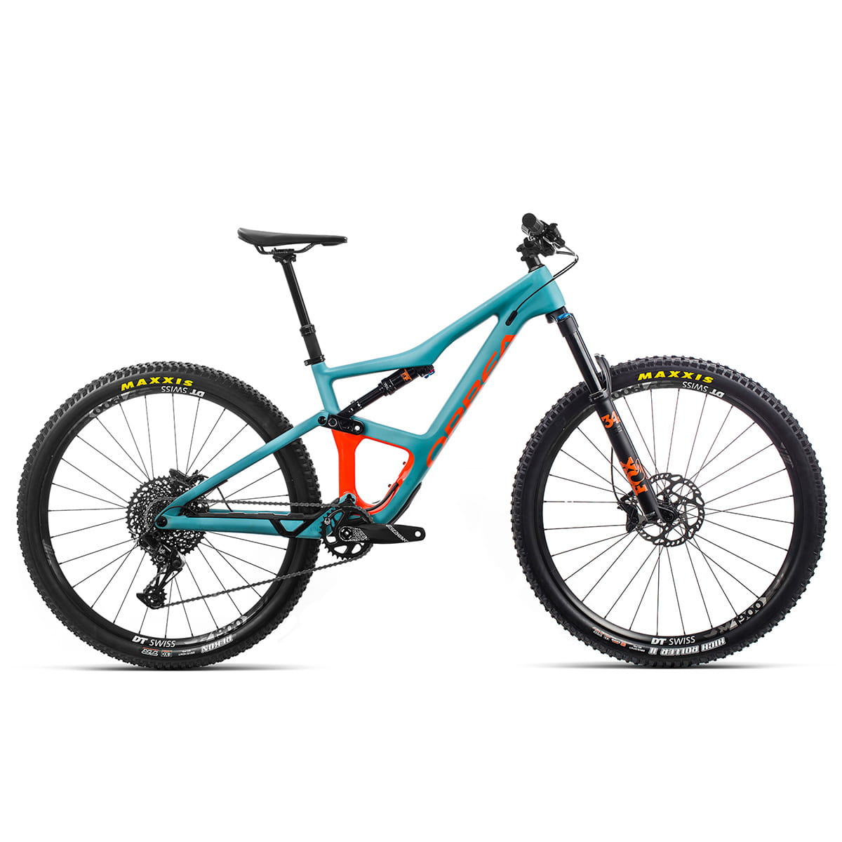 blue and orange mountain bike